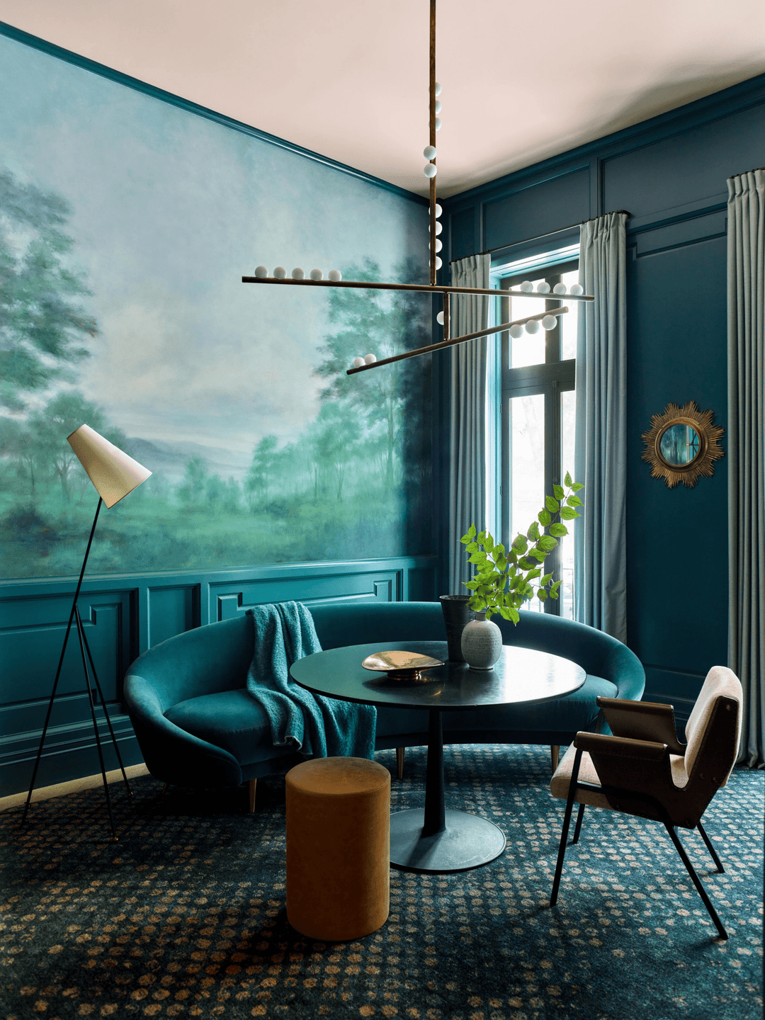 Brass Glass Drop Chandelier - Vakkerlight