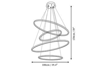 Serenitas-Kronleuchter — Dimension drawings 2