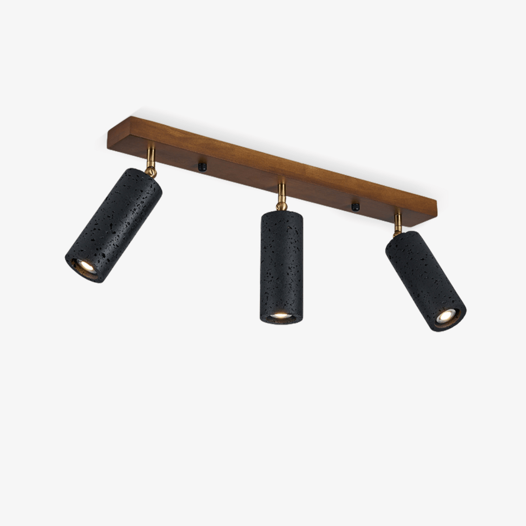 Volcanic Wood Trio Ceiling Spot - Vakkerlight