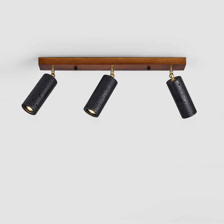 Volcanic Wood Trio Ceiling Spot - Vakkerlight
