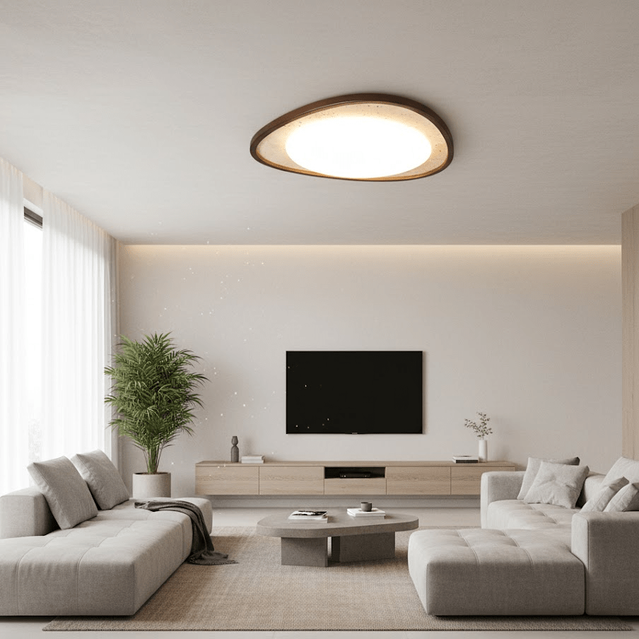 Lunaro Moonstone Travertine Ceiling Light - Vakkerlight