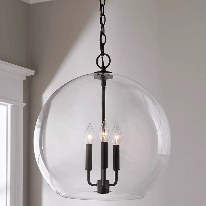 Lysander Clear Globe Pendant Lamp - Vakkerlight