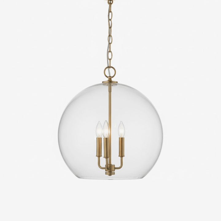 Lysander Clear Globe Pendant Lamp - Vakkerlight