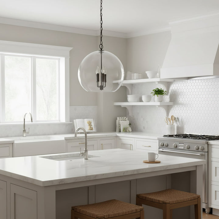 Lysander Clear Globe Pendant Lamp - Vakkerlight