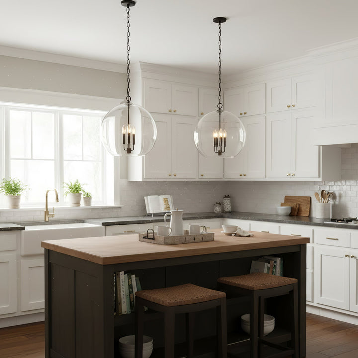 Lysander Clear Globe Pendant Lamp - Vakkerlight