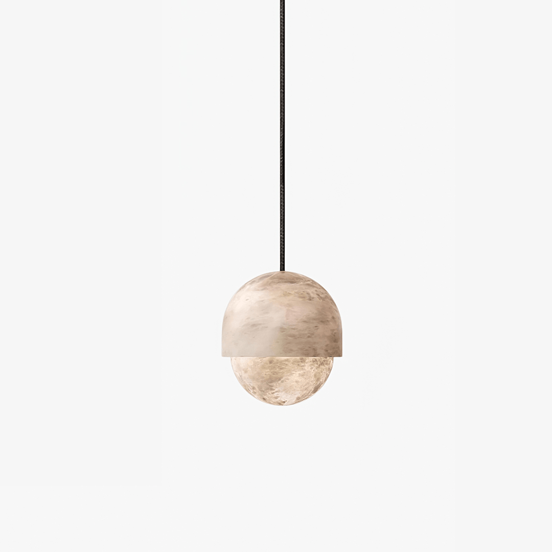 Lunar Dome Alabaster Pendant Light - Vakkerlight