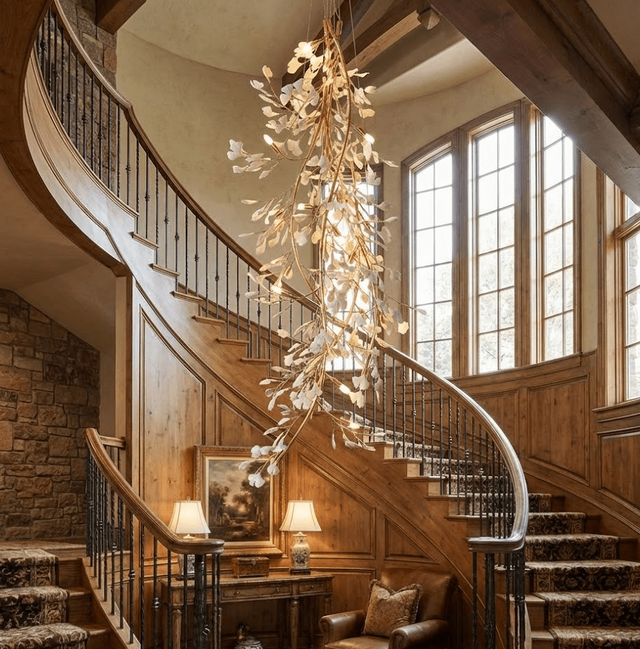 Gingko Long Branch Chandelier - Vakkerlight