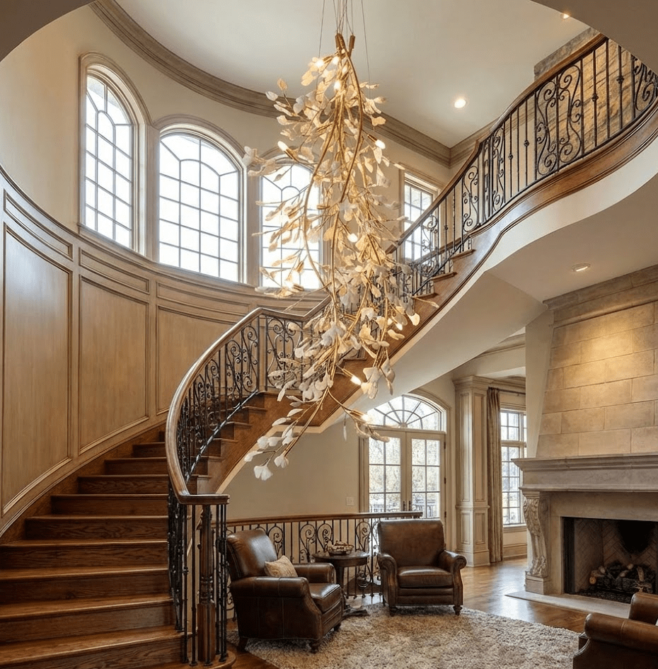 Gingko Long Branch Chandelier - Vakkerlight