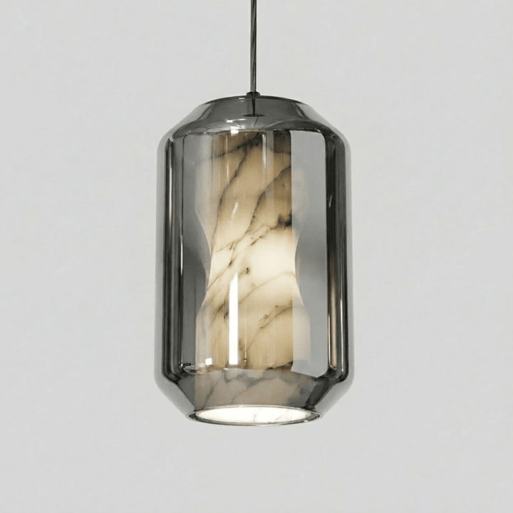 Alabaster Glass Cylinder Pendant Light - Vakkerlight