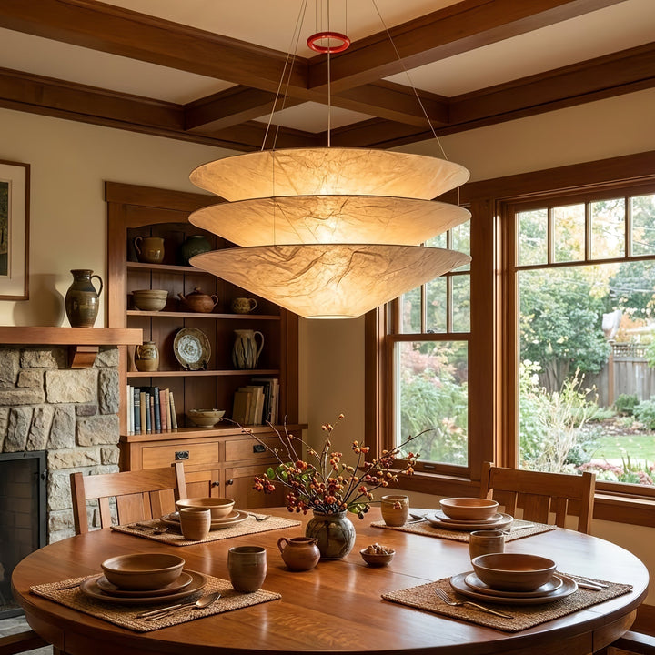 Kazu Cone Silk Pendant Lamp - Vakkerlight