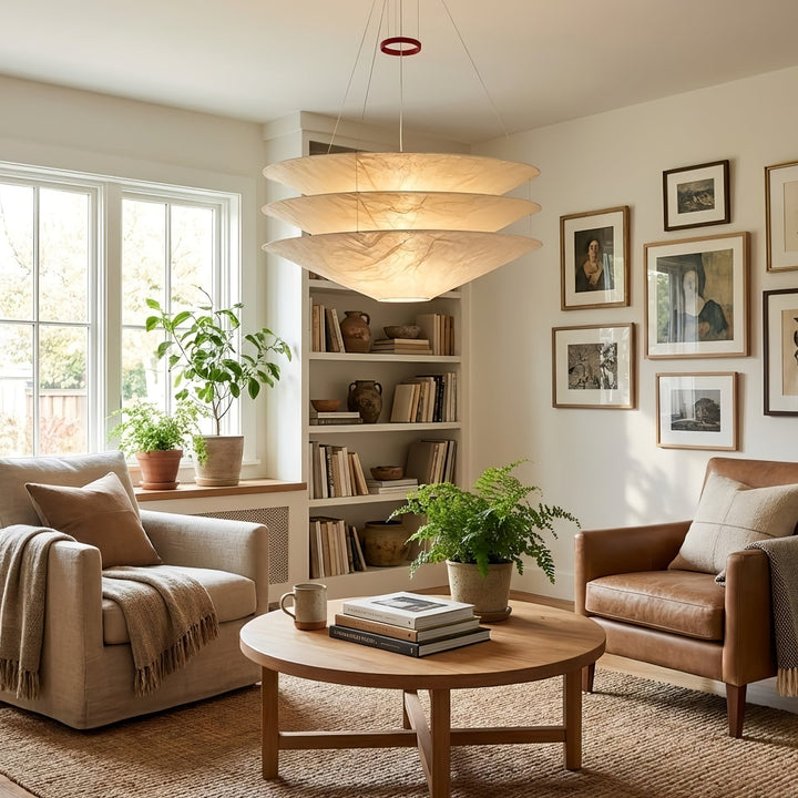 Kazu Cone Silk Pendant Lamp - Vakkerlight