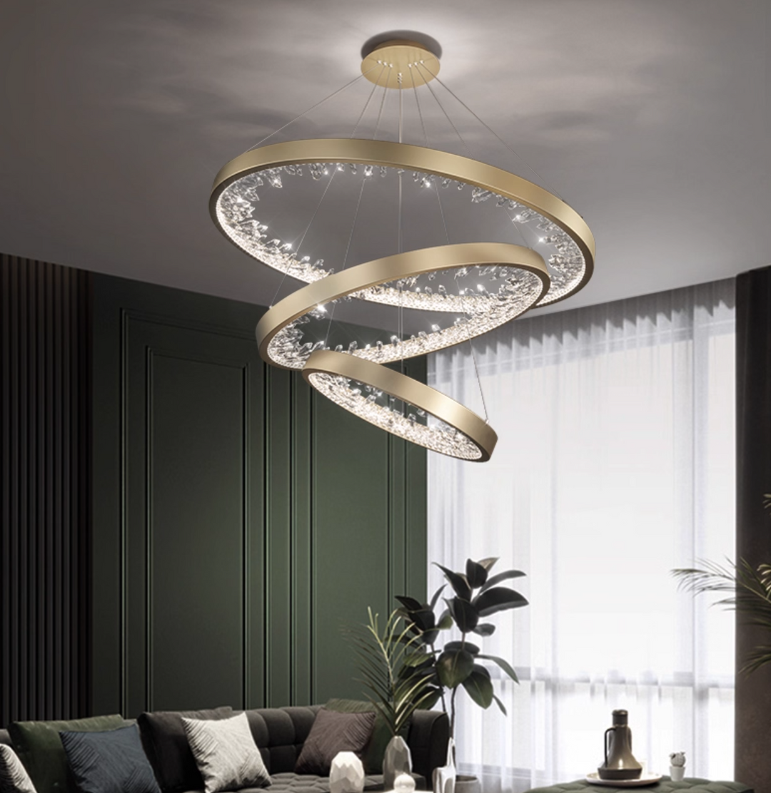 Luxuriöser runder Kristall-Kronleuchter