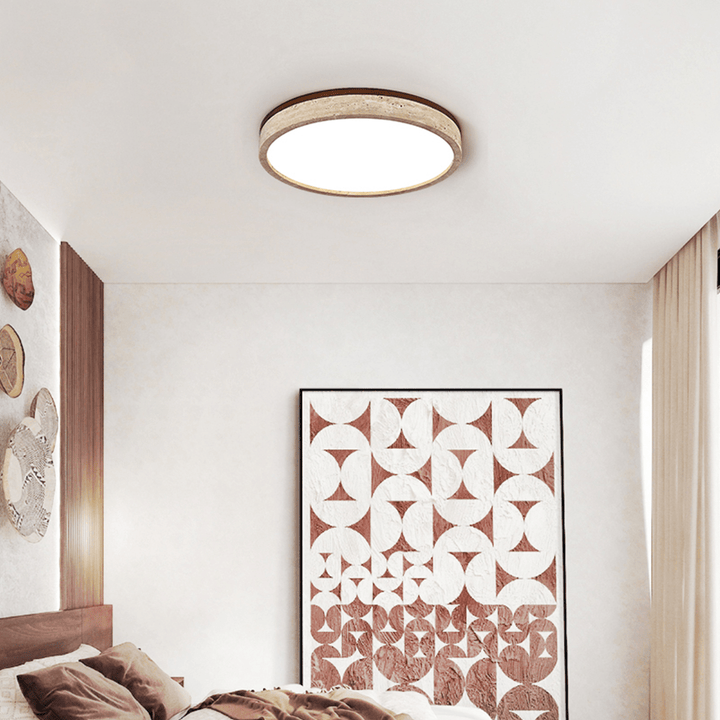 Travertine Halo Round Ceiling Lamp - Vakkerlight