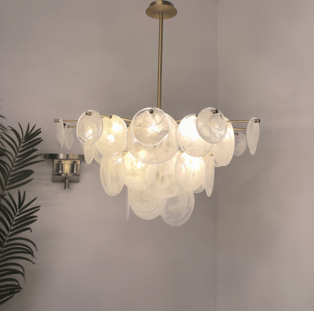 Brass Discs Cascading Chandelier - Vakkerlight