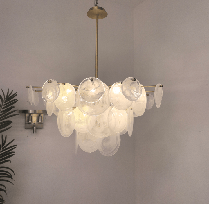 Brass Discs Cascading Chandelier - Vakkerlight