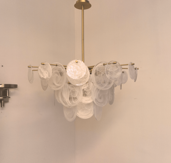 Brass Discs Cascading Chandelier - Vakkerlight