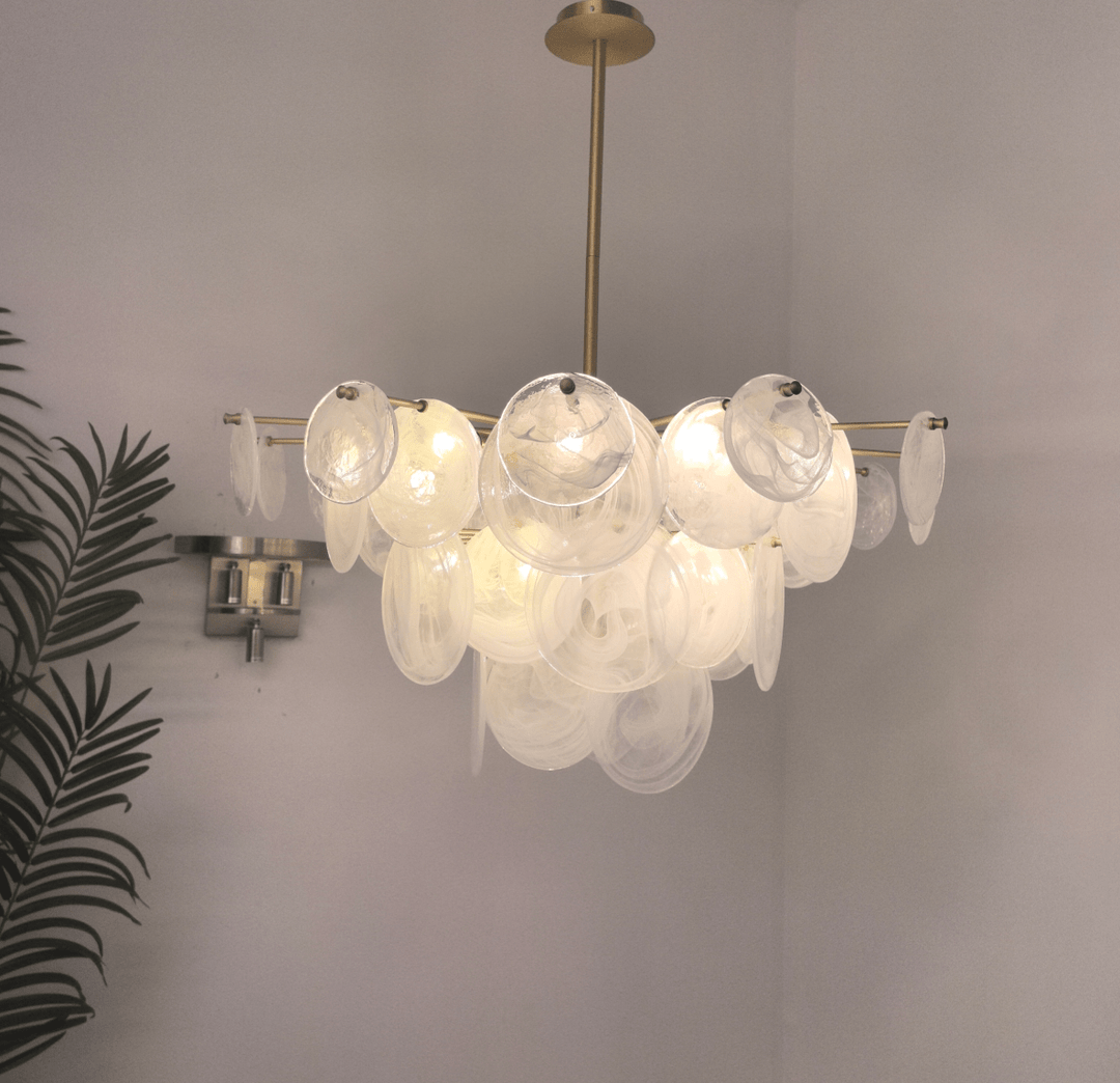 Brass Discs Cascading Chandelier - Vakkerlight