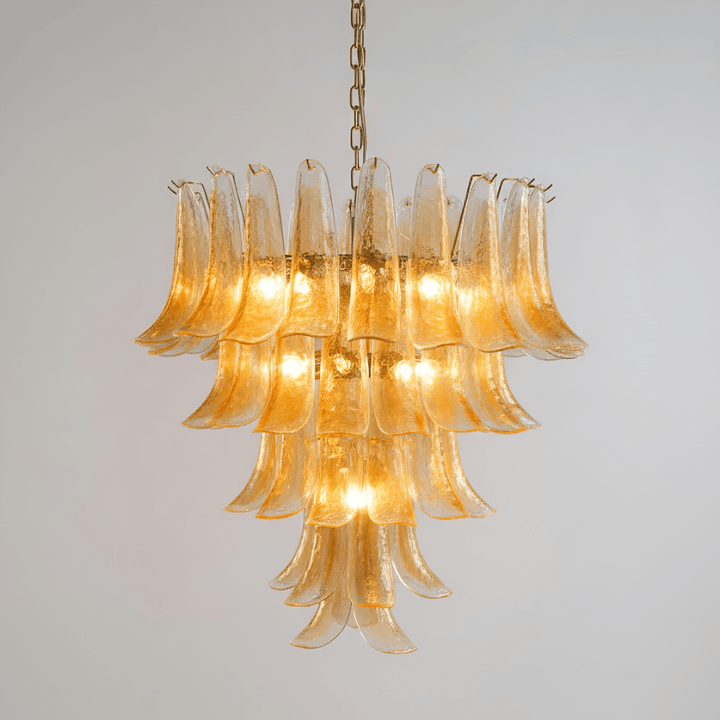Amber Murano Glass Petals Chandelier - Vakkerlight