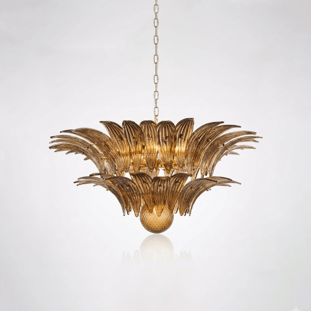 Murano Palmette Transparent Chandelier - Vakkerlight