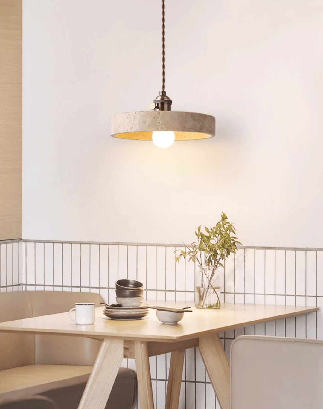 Terraform Travertine Pendant Light - Vakkerlight