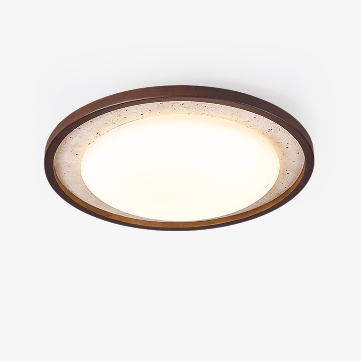 Travertine Wood Ceiling Light - Vakkerlight
