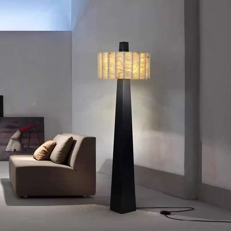 Obelisk Alabaster Floor Lamp
