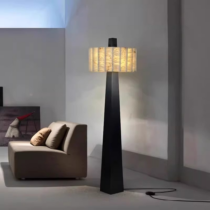 Obelisk Alabaster Floor Lamp