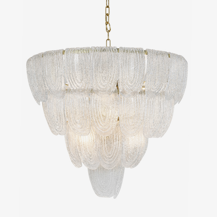 Layered Glass Petal Chandelier