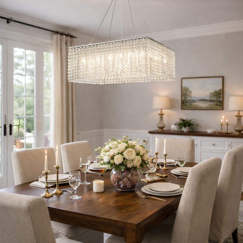 Crystal Frame Chandelier