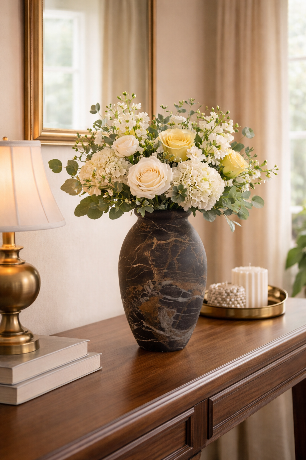 Noir Vein Stone Vase