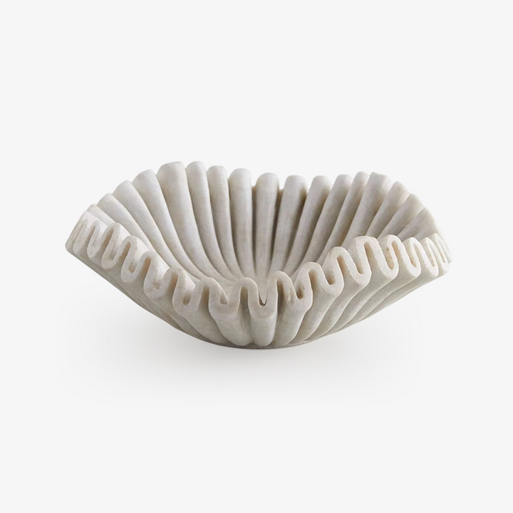 Flute Fold Stone Vessel Storage Tray