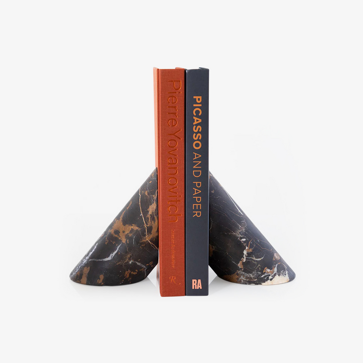 Sculpted Marble Bookends