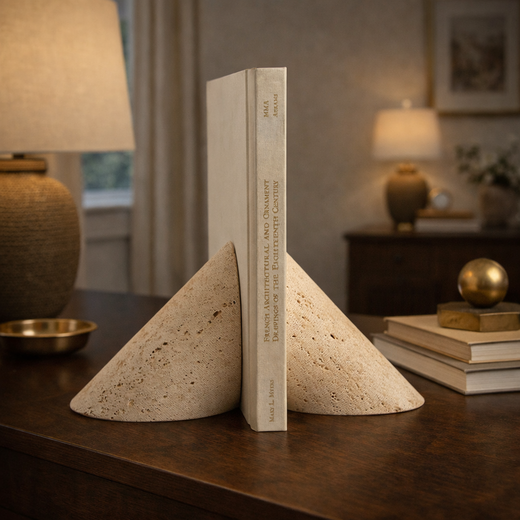 Sculpted Marble Bookends