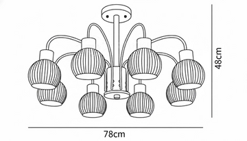 Chandelier Donnelly en Bois — Plans cotés 2