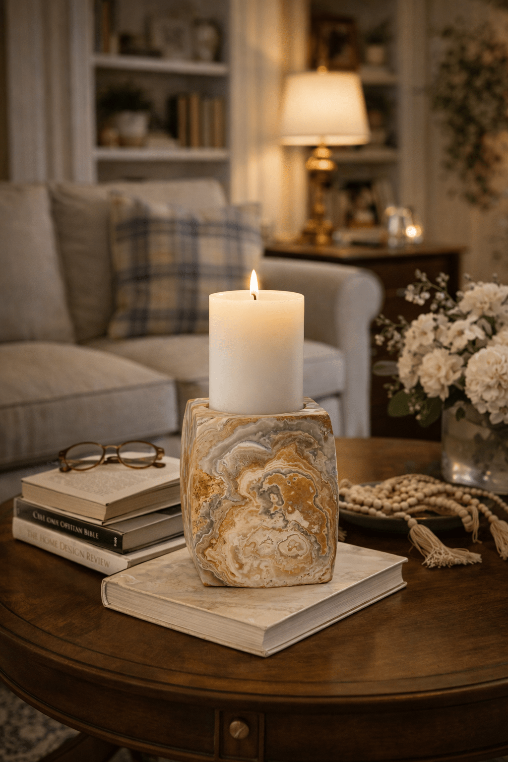 Elara Agate Candle Holder - Vakkerlight