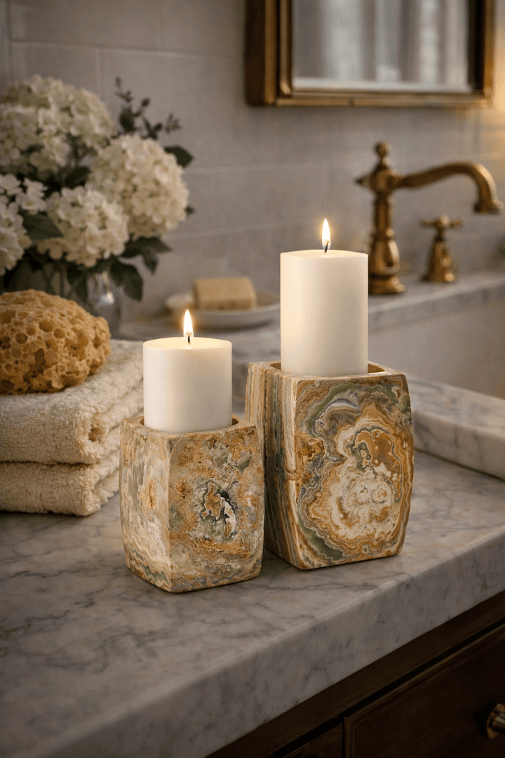 Elara Agate Candle Holder - Vakkerlight