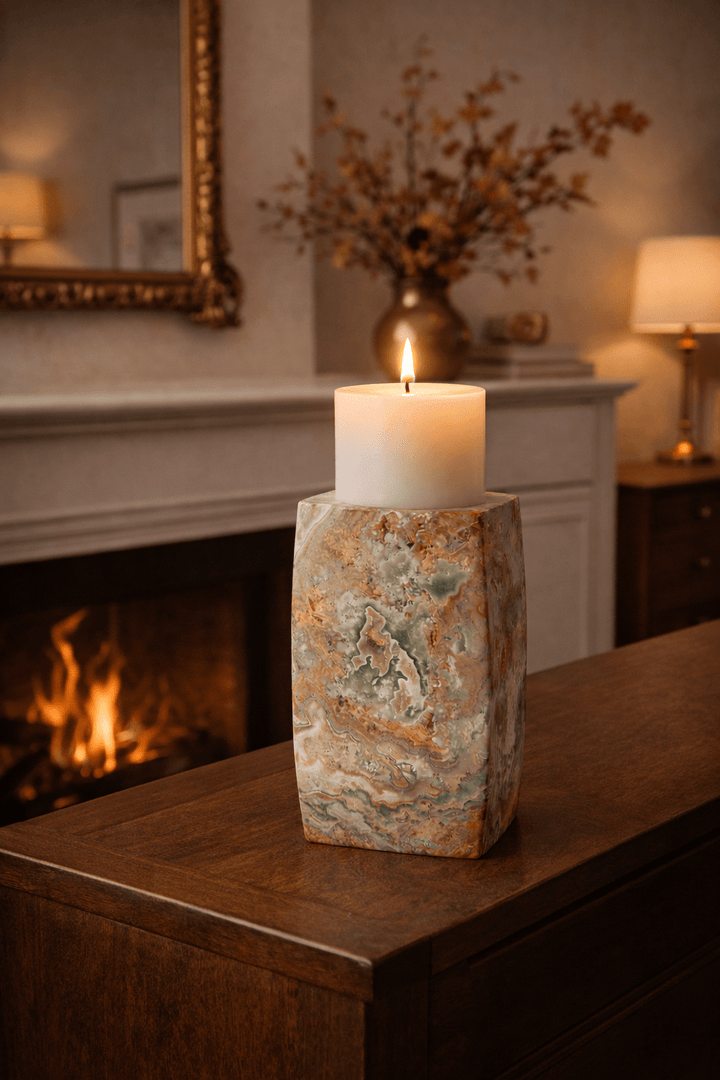 Elara Agate Candle Holder - Vakkerlight