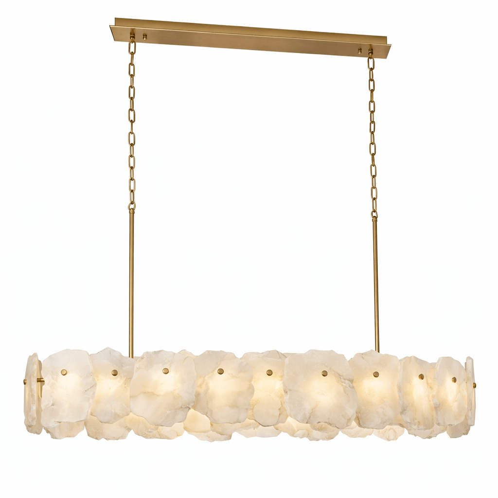 Ecliptica Spiral Alabaster Chandelier - Vakkerlight