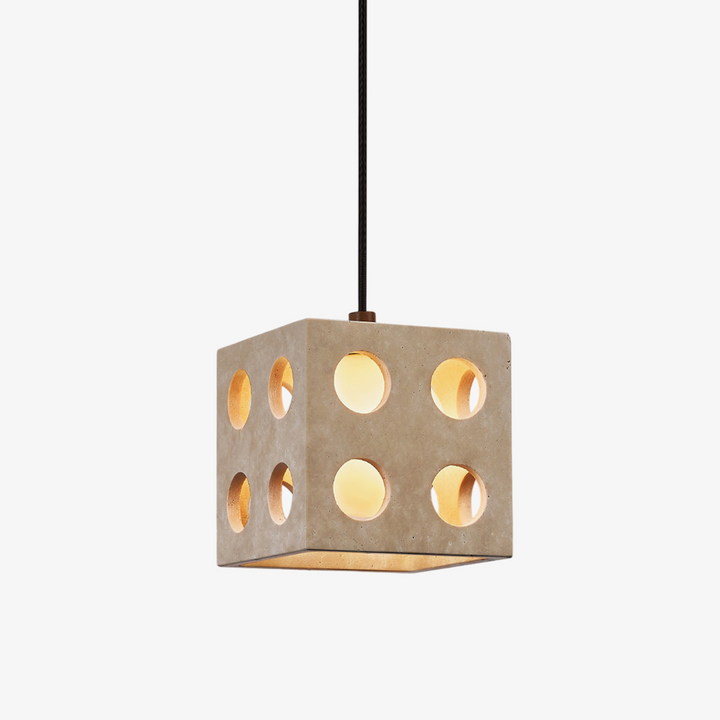 Dice Travertine Pendant Light
