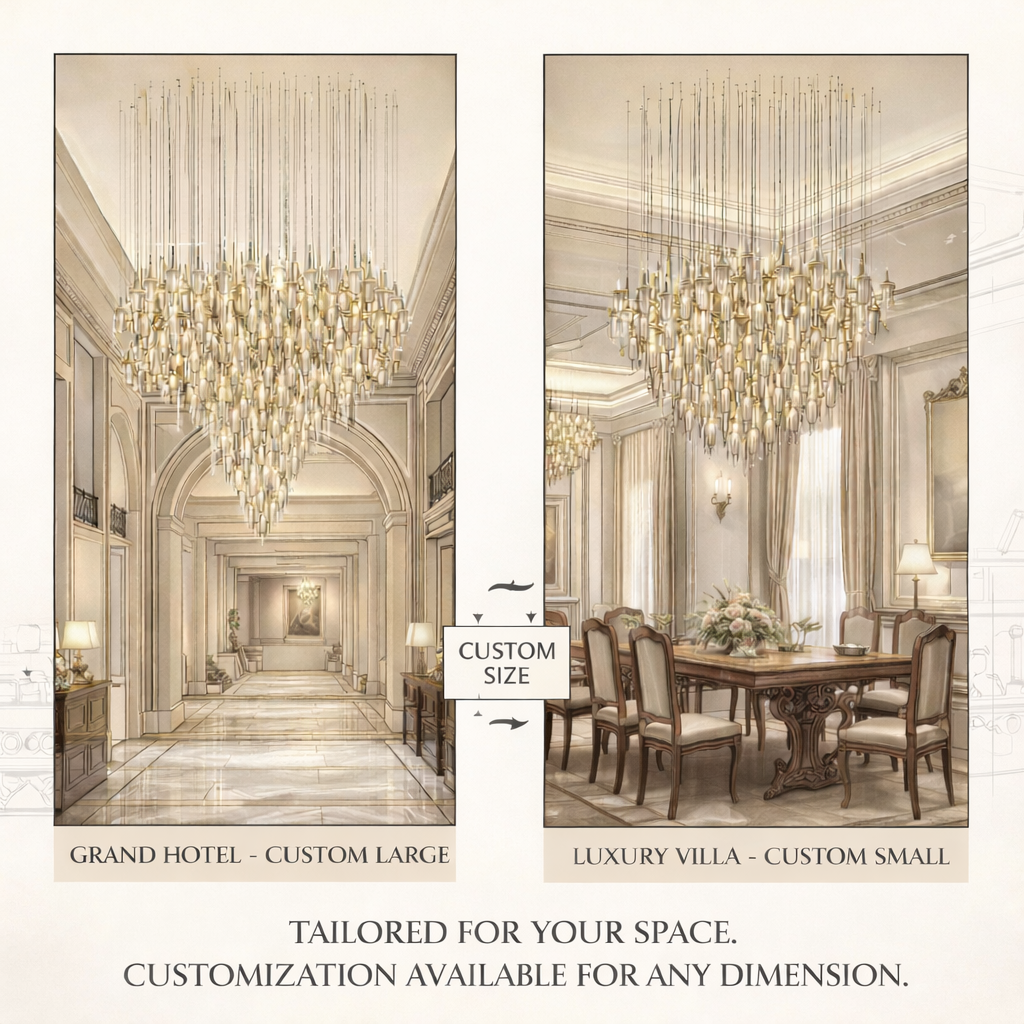 Vitara Glass Drop Customize Chandelier