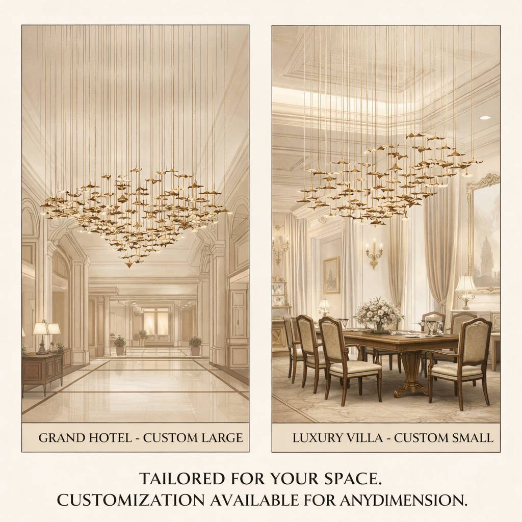 Leaf Twisted Sculptural Customize Chandelier