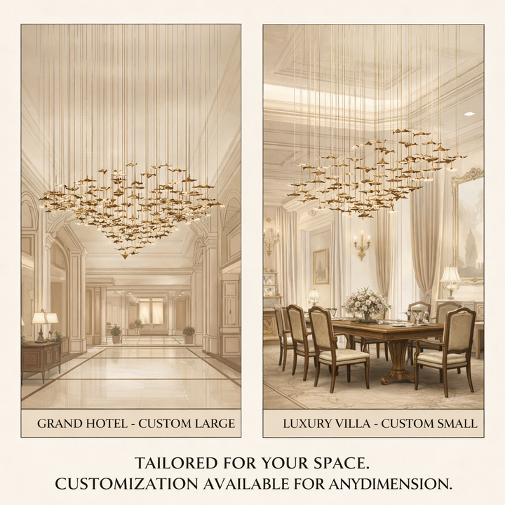 Leaf Twisted Sculptural Customize Chandelier