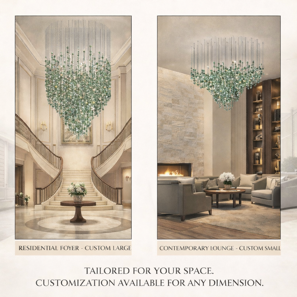 Emerald Rainfall Crystal Customize Chandelier