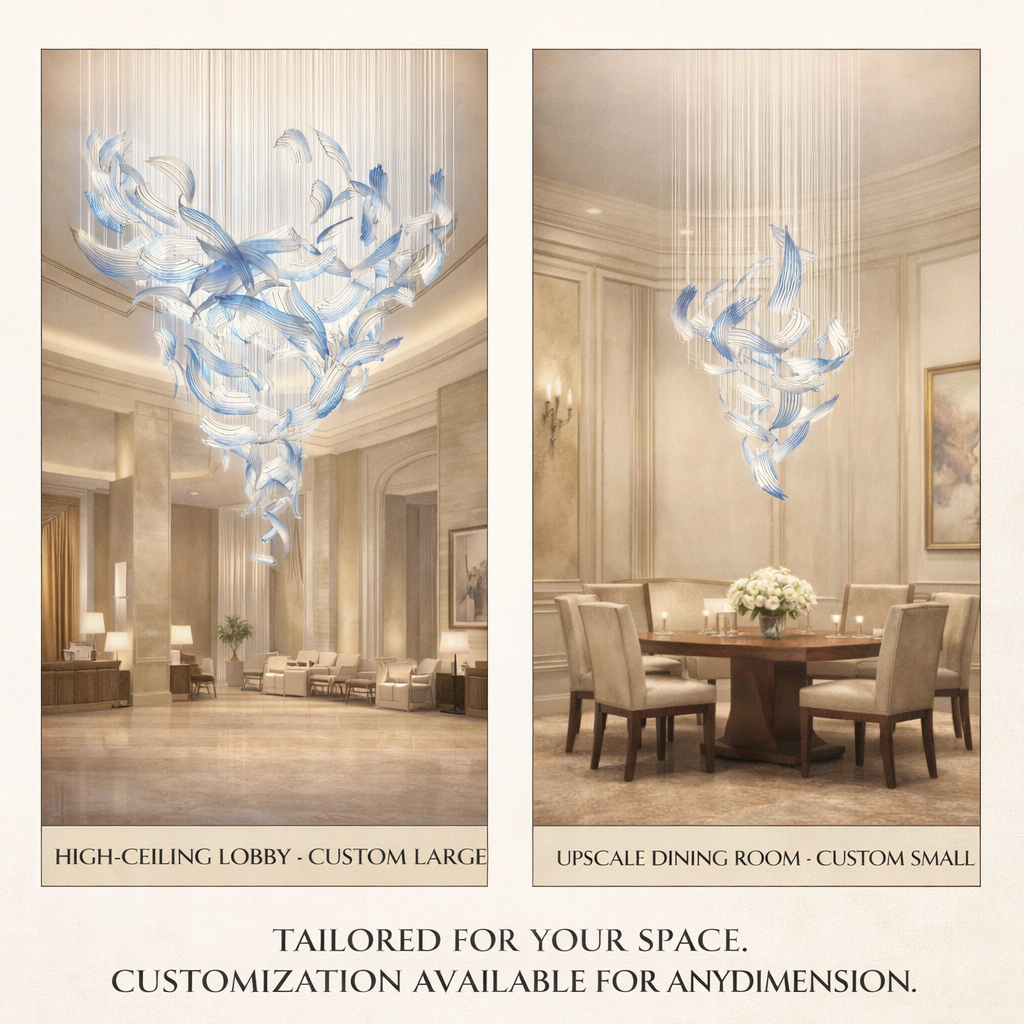 Brush Art Glass Chandelier