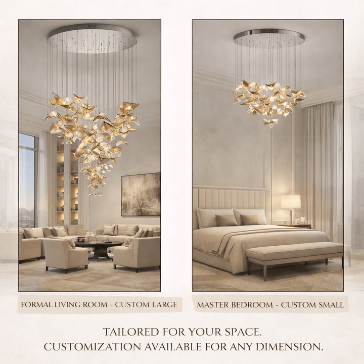 Wave Floating Leaf Chandelier - Vakkerlight