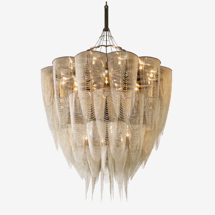 Cascade Aluminum Chain Chandelier
