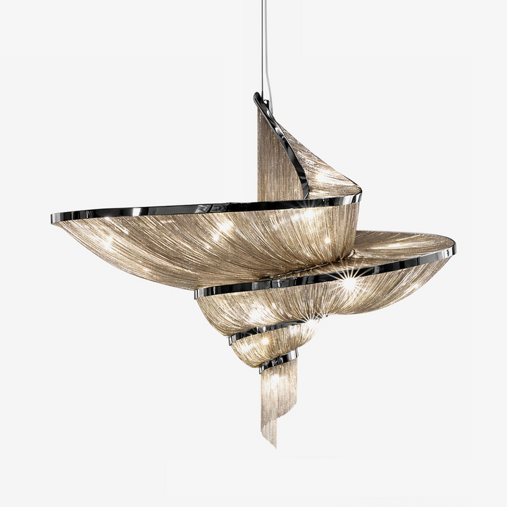 Spiral Elegance Chain Chandelier