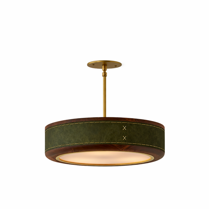 Crafted Leather Ceiling Light