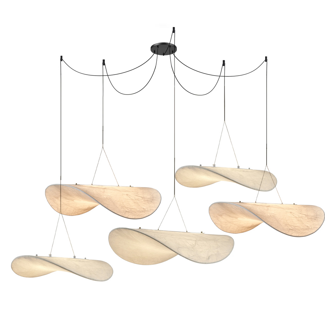 Tense Silk Pendant Light