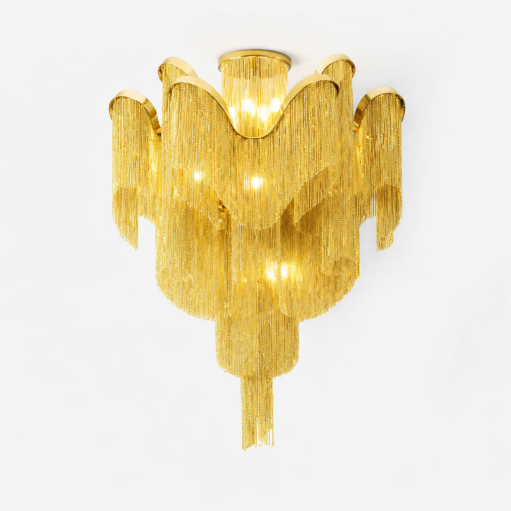 Luminous Cascade Chain Ceiling Light